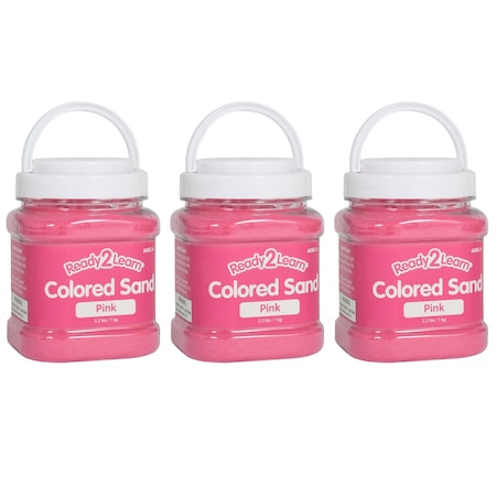 Ready 2 Learn Colored Sand, Pink, 2.2 lb. Jar, 3PK CE10106